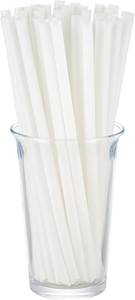 lot 7090 image: Lot of 2, Biodegradable PLA Straws, 8.3 x 0.315, Pack of 200100, both white (100, White)