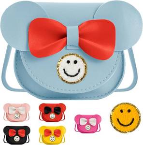 lot 7126 image: Lot of 2, Toddler Small Purse Mini Mouse Ear Bow Wallet Crossbody Shoulder Bag for Teen Girls 2 3 4 5 6 7 8 Year Old Kid Baby Gift 1PCS
