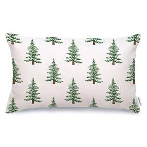lot 276 image: GEEORY Christmas Pillow Cover 12x20 Inch, Green Xmas Trees White Farmhouse Decorative Throw Pillowcase for Home Sofa Couch Cushion Decoration G438-12 - Retail $10
