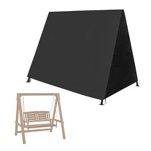 lot 279 image: Outdoor Swing Cover, A-Frame Patio Swing Protector, Swing Covers for Outdoor Patio Swing 3 Seater,Patio Swing Chair Cover (Black, Large) - Retail $34