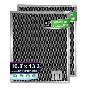 lot 285 image: Amazinpure BPSF30 99010308 WB02X10707 compatible with GE and Broan QS WS NON-Ducted Thick Range Hood Charcoal Carbon Filters 10.8 X 13.3 X 0.09 inches - Retail $18