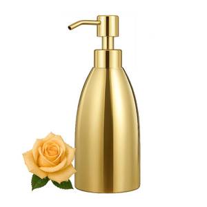 lot 304 image: Emarful 304 Stainless Steel Soap Dispenser 16oz Rust-Proof Liquid Soap Pump Bottle for Kitchen or Bathroom Countertop Hand Dish Lotion Leak-Proof (Polished Gold) - Retail $13
