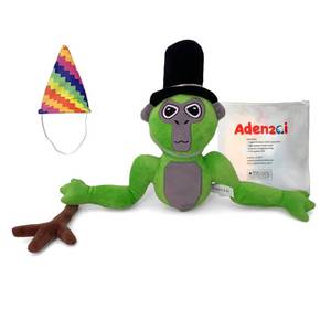 lot 315 image: Only Party Hat Adenzai Monkey Plush - Stuffed Animal for Game Fans, Ideal for Birthday Parties Cute Halloween Plush Toy �� Soft Stuffed Animal Plushie, Gift for Kids & Adults (Green) - Retail $26