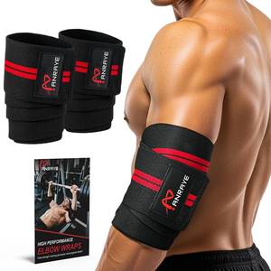 lot 323 image: Anraye Elbow Wraps for Weightlifting - 47 Adjustable Compression Straps & Brace for Joint Support (1 Pair), Elbow Wraps Weight Lifting Men Women for Bench Press Powerlifting and Fitness Training - Retail $25