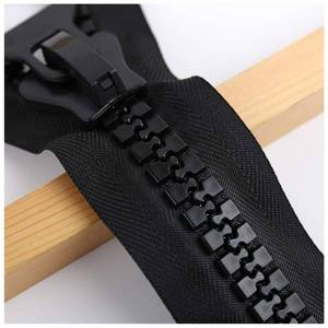 lot 331 image: Super Large Big Plastic Zipper Size 20# Heavy Duty Zippers 10 in Long with Big Slider and Puller for DIY Sewing (Black -2pcs) - Retail $10