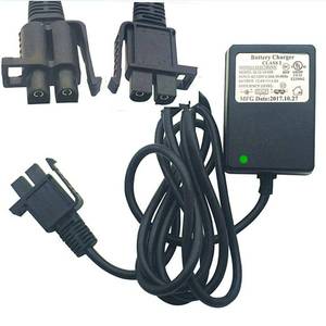 lot 801 image: 12 Volt Charger Works with Yamaha Raptor 700R Toyota FJ Cruiser MegaTredz Motion Trendz, 12V Battery Charger B-Type Plug Fit Ride On Peplacement - Retail $16