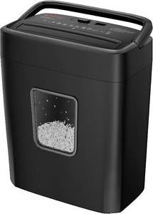lot 802 image: Bonsaii 6 Sheet High Security Micro Cut Paper Shredder, Credit CardsMailStaplesClips Shredder for Home Use with 4.2 Gallon Bin (C261-D) - Retail $46