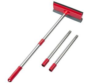 lot 821 image: DSV Standard Window Squeegee, 2-in-1 Window Cleaner with 55 Extension Poles, Window Washing Kit, Glass Door Cleaner, Multi-Use Car Windshield Cleaning Tool with Long Handle for High Outdoor Windows - Retail $14