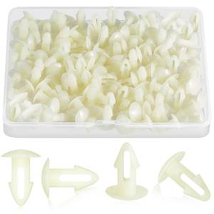 lot 829 image: 100 Pcs Strapping Rivets 1564 Inch Hole Patio Strapping Fasteners for Patio Furniture Repair Webbing Lawn Chair Lounge Accessories, 0.66 x 0.48 Inch (White) - Retail $10
