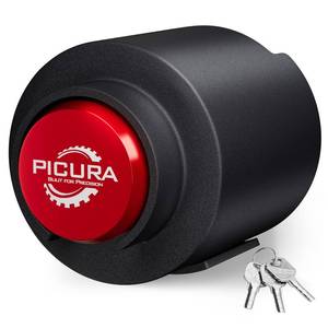 lot 844 image: 2026 Upgraded Trailer Lock Fits 2-516 Inch Coupler, Heavy Duty Trailer Hitch Locks, Anti-Theft Trailer Coupler Lock for RV, Trailer, Boat, Pickup(Red) - Retail $96