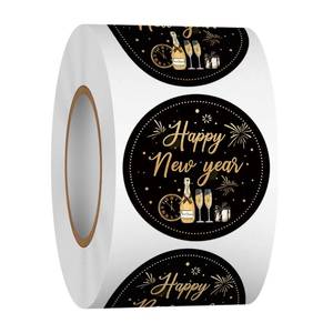lot 873 image: Louise Maelys 1.5Inch Happy New Year Stickers - Christmas New Year Labels for Christmas and New Year Celebrations for Gifts, Envelopes, Candy Bags, and Parties(500pcs)