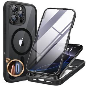 lot 876 image: BROWN, NOT BLACK SEE PHOTOS Miracase Magnetic for iPhone 16 Pro Max Case 6.9 Compatible with MagSafe Full-Body Phone case with Built-in Glass Screen Protector& Camera Protector,Drop Proof 16 Pro Max Cover,Black - Retail $16
