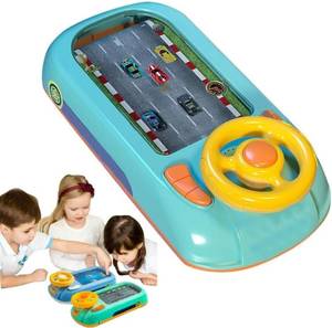 lot 907 image: Meuytrg Car Racing Adventure Toy with Steering Wheel, Racing Adventure Car Steering Wheel Driving Games for Age 3 Year Old with Musical for Boys and Girls Xmas Birthday Gift - Retail $40
