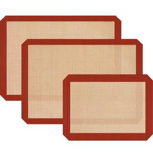 lot 918 image: Silicone Baking Mats, 3 Pack Non-Stick Mats for Baking, Silicone Baking Mats Cookie Sheet, Easy Clean & Reusable Oven Baking Sheet for Making Cookies, Macaroons, Bread - Retail $9