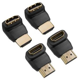 lot 951 image: Twisted Veins HDMI 90 & 270 Degree, 4-Pack, Right Angle AdaptersConnectors, Supports HDMI 2.0b 4K 60hz HDR - Retail $9