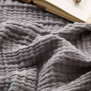 lot 969 image: EMME Muslin Grey Twin Blanket 100% Cotton Bed Blankets for Adults and Baby 60x80 Lightweight Soft Breathable All Season Solid Pre-Washed Gauze, Grey - Retail $36