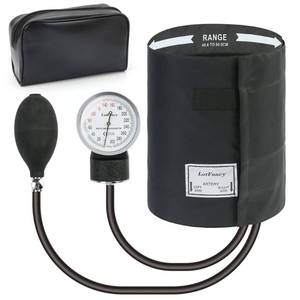 lot 987 image: LotFancy XXL Blood Pressure Cuff Manual Adult, Professional Thigh BP Cuff 16-26, Extra Large Adult Size Sphygmomanometer with Carrying Case and Zero Calibration for Home Use, Nursing Student, Doctor - Retail $22