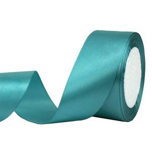 lot 988 image: 1-12 Inch Turquoise Soild Satin Ribbon Single Faced Teal Fabric Ribbons for Gift Wrapping Sewing Wreath DIY Bows Floral Decoration Card Invitation, 25 Yards