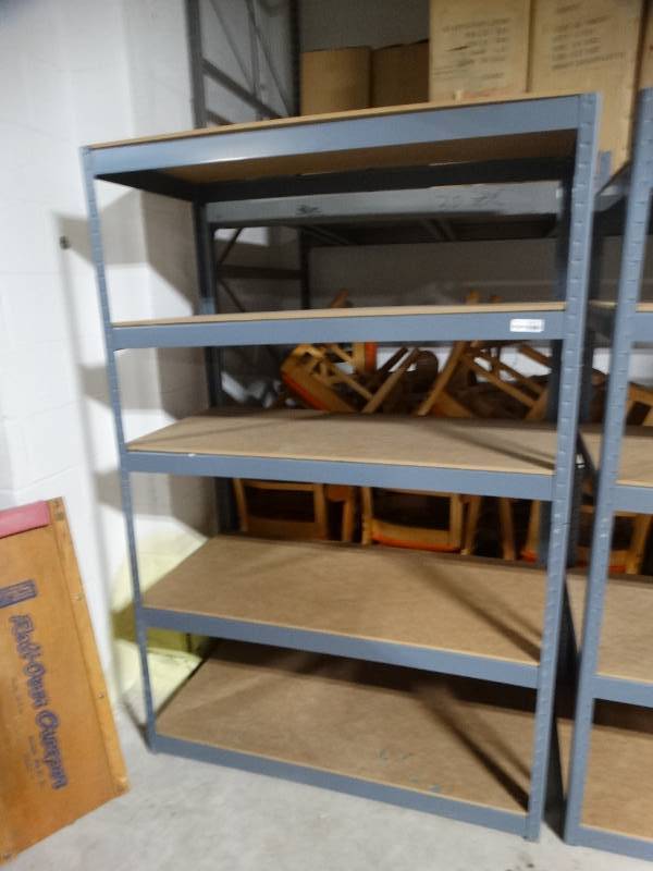 lot 14117 image: 5 shelf metal shelving unit