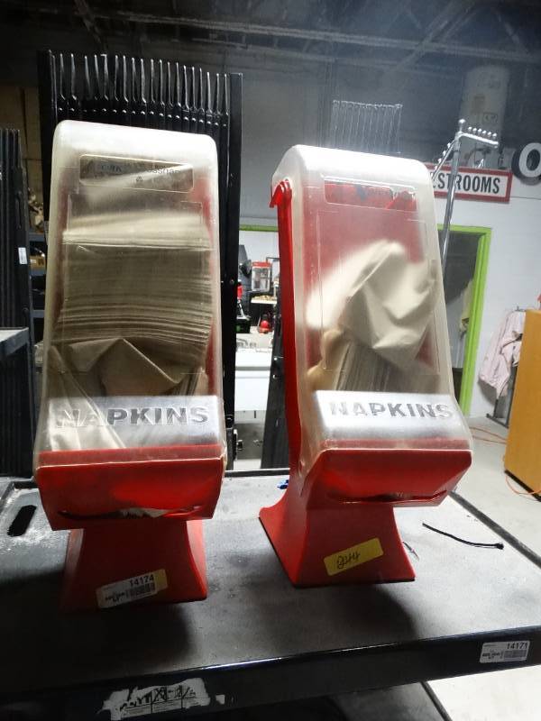 lot 14174 image: 2 napkin dispensers.