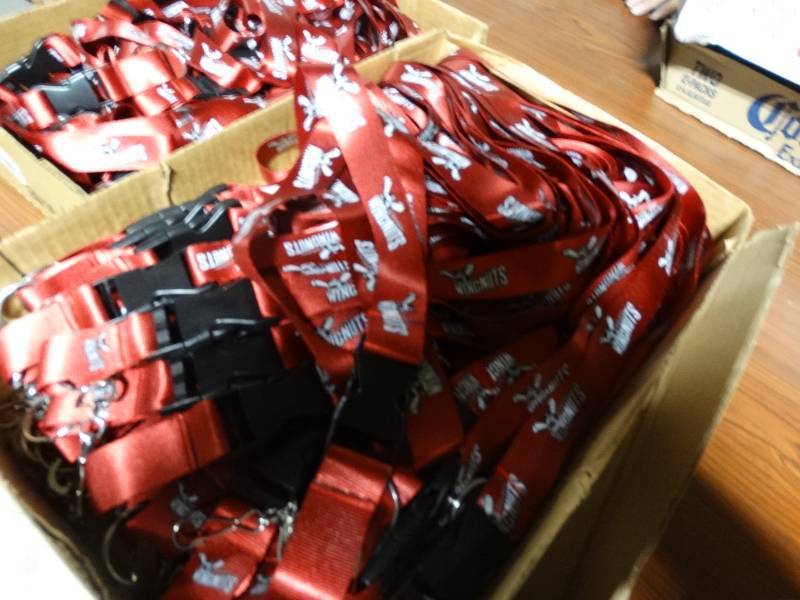lot 14176 image: Lot of Wingnut lanyards.