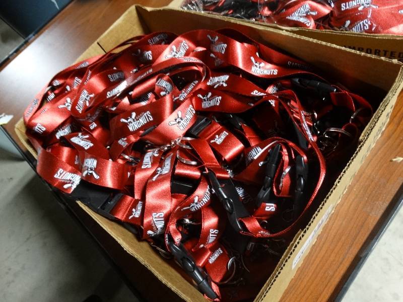 lot 14177 image: Lot of Wingnut lanyards.