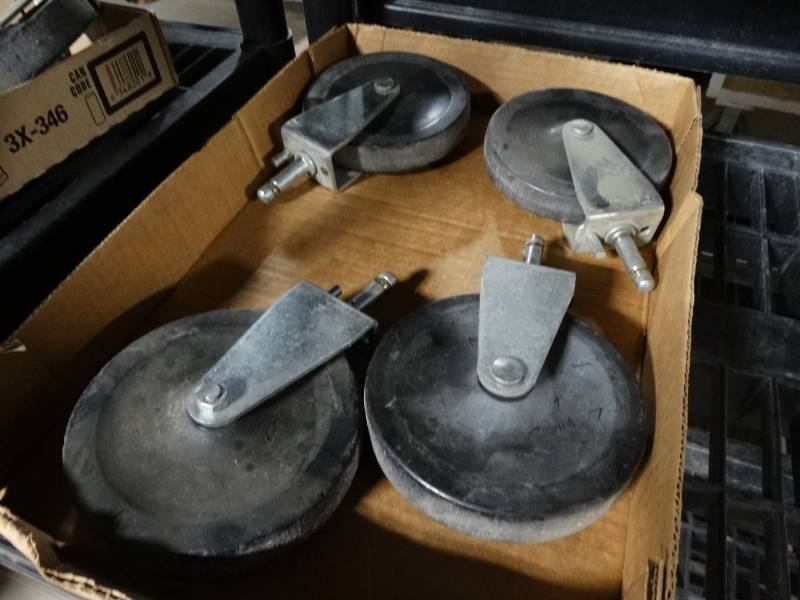 lot 14184 image: 4- 5 caster wheels.