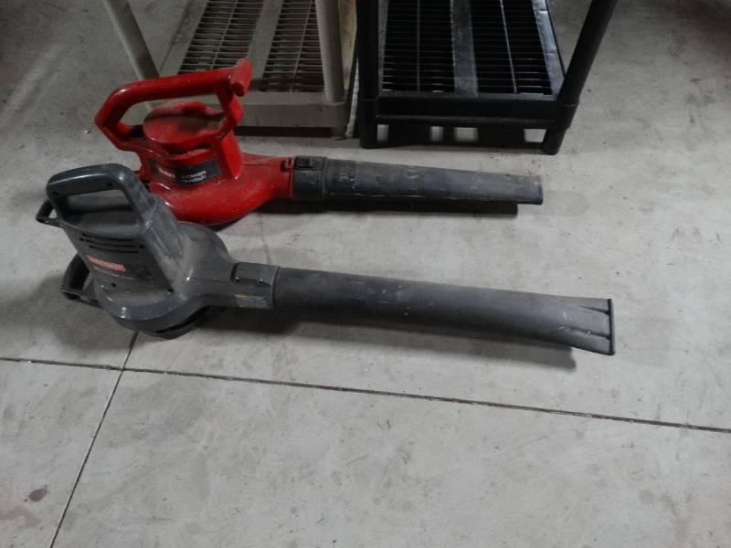 lot 14198 image: 2 electric blowers, Toro and Craftsman.
