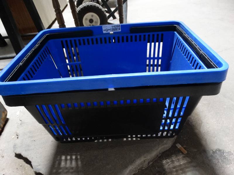 lot 14268 image: 2 hand held shopping baskets.