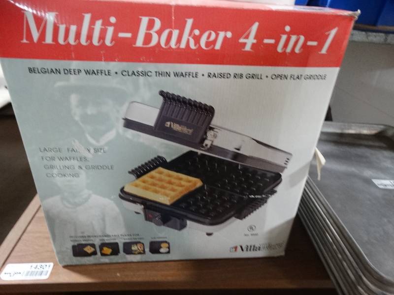 lot 14306 image: Multi baker 4-in-1 waffle maker in box