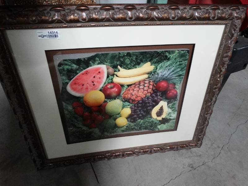 lot 14314 image: Framed fruit print