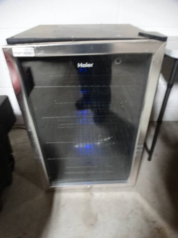 lot 14316 image: Haier glass front fridge