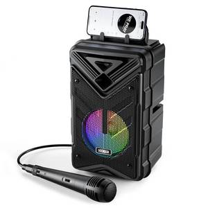 Portable Bluetooth Speaker with RGB Multicolor Rhythm Light, Portable Bluetooth Speaker with Microphone, Support USB/TF/FM/AUX/TWS, Suitable for Home Party - Retail: $88
