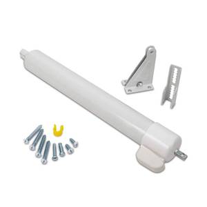 lot 54911 image: Ideal Security 9700 Heavy Pneumatic Touch & Hold Storm and Screen Door Closer for Wood, Aluminum, and Vinyl Doors, Silent and Smooth Closing, 11.5, White - Retail $23
