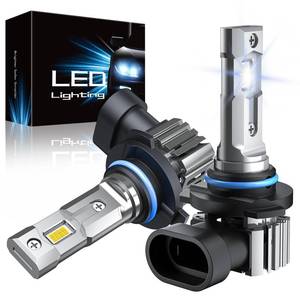 lot 54964 image: RCJ 9006HB4 Bulbs, 60W 16000LM 6000K Cool White Fog Light Bulbs, with 12000 RPM Cooling Fan, Plug and Play, Pack of 2 - Retail $23