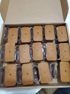 lot 54974 image: 28Pcs Chair Leg Floor Protectors Rectangle for Hardwood Floors Silicone Caps Covers Felt Furniture Pads Clear Chair Sliders, Protect The Floor from Scratches(FitL 1.5-2,W 0.75-1) - Retail $15