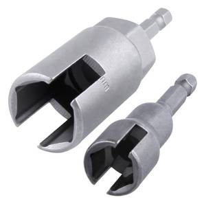 lot 54993 image: 2 Pack Power Wing Nut Driver Set (2 Size 12mm,19mm) Wing Nut Drill Bit Socket Wrench Tool Set with 14 Quick Connect Hex Shank for Panel Nuts C Hook Bolts Eye Screws Q-Hanger - Retail $8