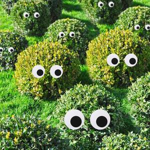 lot 55000 image: 44 Set 3 Sizes Halloween Bush Eye Decoration Bush Funny Eyes with Hooks for Halloween DIY Crafts Christmas Tree Outdoor Garden Lawn Decoration (missing pieces) - Retail $16