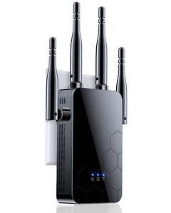 lot 55025 image: 2025 WiFi Extender Internet Booster, Long Range Repeater Wireless Routers Amplifier, Mesh Wi-Fi 80% Faster  Broader Than Ever, 1-Tap Setup, Support More Network Devices at Home - Retail $30