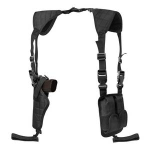 lot 55045 image: Shoulder Holster, Adjustable Vertical Gun Holster with Double Magazine Pouch, Universal Concealed Carry Holster for Most Kinds of Pistols - Retail $18