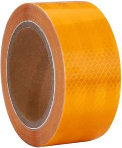lot 55048 image: Yellow Reflective Tape, 2 Inch x 65 Feet, High Viscosity Safety Reflective Tape Outdoor Waterproof for Trailers, Bikes, Cars - Retail $23