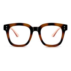 lot 55061 image: Madison Avenue Oversized Blue Light Blocking Glasses for Women Fashion Blue Light Blockers Anti Eyestrain & UV Protection Computer Eyeglasses (Brown Demi Pink) - Retail $17