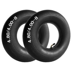 lot 55070 image: 4.804.00-8 Heavy Duty Inner Tube, with Bent Valve, for Wheelbarrows, Mowers and More Thickened (2 Pack) - Retail $13