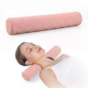 lot 55073 image: 3.1 H Small Cervical Roll Pillow, Medium Soft Memory Foam Neck Round Pillow Cylinder Bolster Pillow for Sleeping, Round Neck Support for Bed, Legs, Back and Yoga (Pink, Small - 3.1 H) - Retail $15