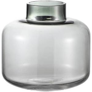 lot 55096 image: Short Glass Vase, Black Glass Vase, Short Flower Vase, Round Glass Vase, Small Vase for Flowers, 6 Inch Modern Vases for Living Room, Dining Table, Wedding, Bookshelf, Office Decor - Retail $29