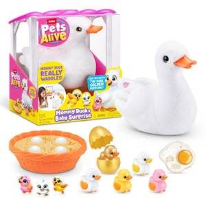 lot 55099 image: Pets Alive Mommy Duck & Baby Surprise by ZURU Nurturing Play Surprise Hatching Interactive Girls Toy. MISSING EGGS AND CONTENTS. - Retail $35