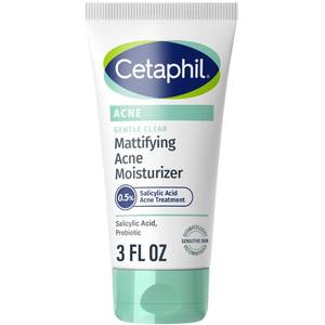 lot 4873 image: Cetaphil Face Moisturizer, Gentle Clear Mattifying Acne Moisturizer With 0.5% Salicylic Acid, Hydrates and Treats Sensitive Acne Prone Skin, Skin Care for Sensitive Skin, 3oz - Retail $11