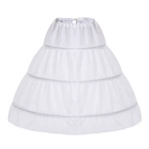lot 4908 image: Papoopy Girls Petticoat Underskirt with 3 Hoops Full Slip Crinoline Skirt (10-11 Years) - Retail $13