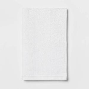 lot 4948 image: 3PK Everyday Hand Towel White - Room Essentials Cotton Terry, Midweight, Machine Washable, OEKO-TEX Certified - Retail $12
