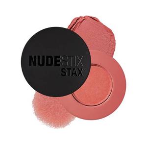 lot 5018 image: Nudestix STAX All Over Color Blush Balm Multi-Use Cream Blush for Cheeks, Eyes &amp Lips with Soft Matte Finish  Cheeky Coral - Retail $24